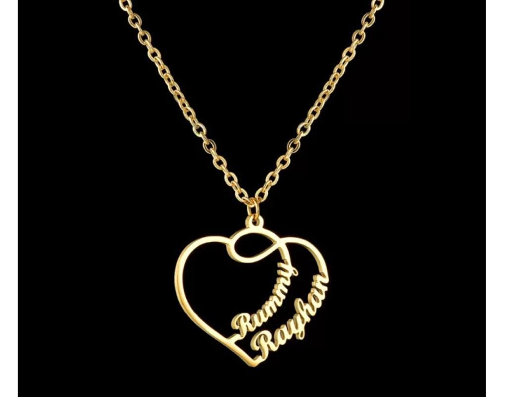 Gold Plated Necklace - The shape is your name.