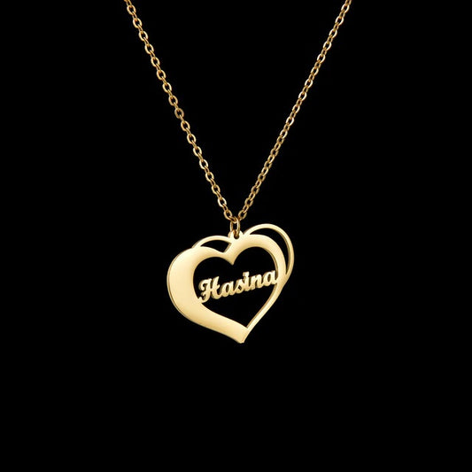 Outline Heart Bold Necklace