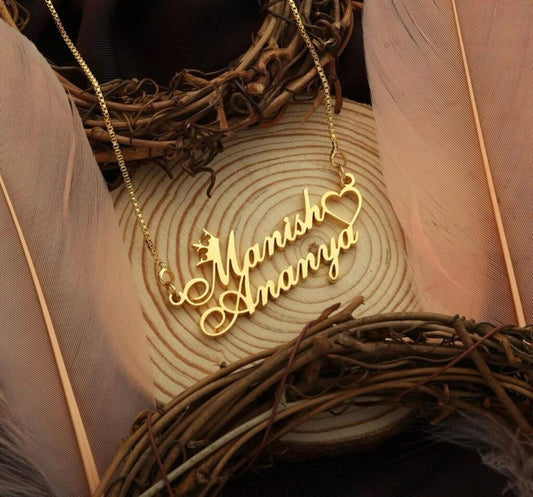 Gold Plated Necklace - The shape is your name.