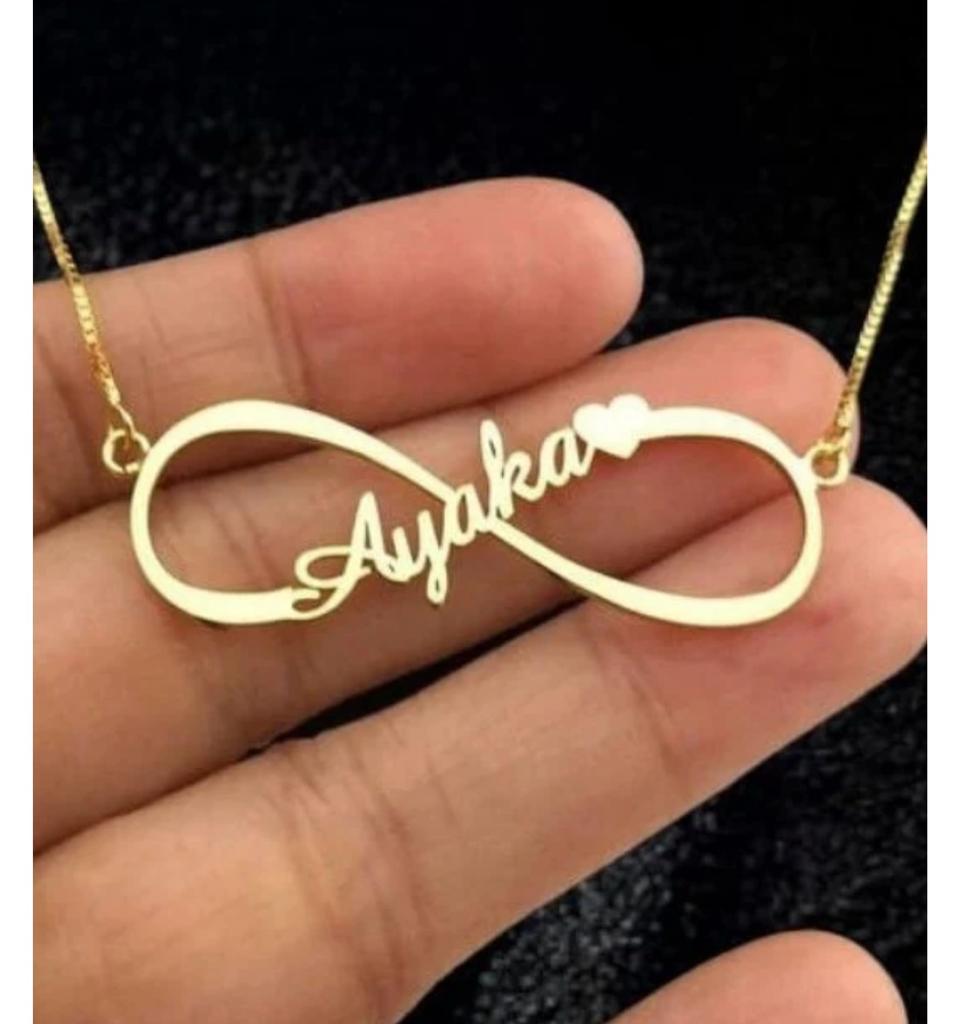 Gold Plated Necklace - The shape is your name.