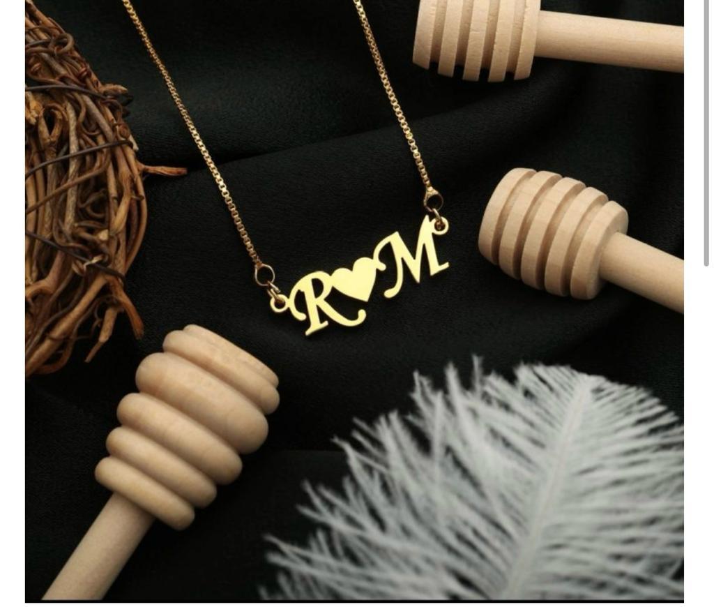 Gold Plated Necklace - The shape is your name.